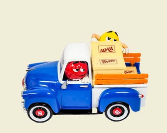 M&M Candy Dispenser Vintage Blue Pickup Truck | Gift for Kids