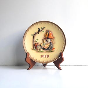 German Farmhouse Plate Hand Painted Wall Decor from 1978