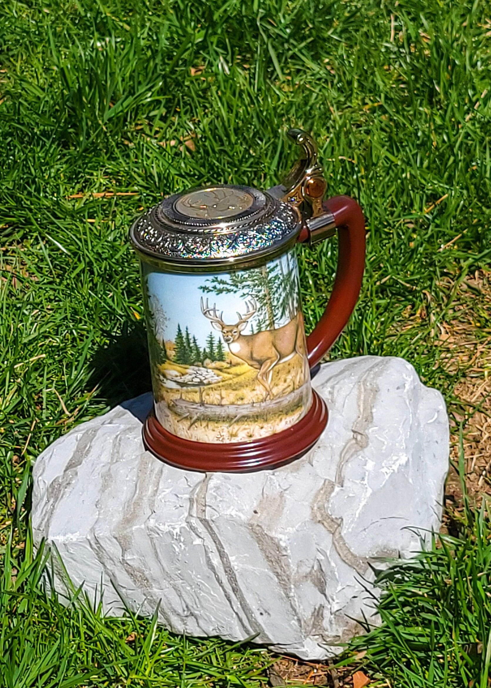 Beer Tankard With Lid Hunting Gift for Men Etsy