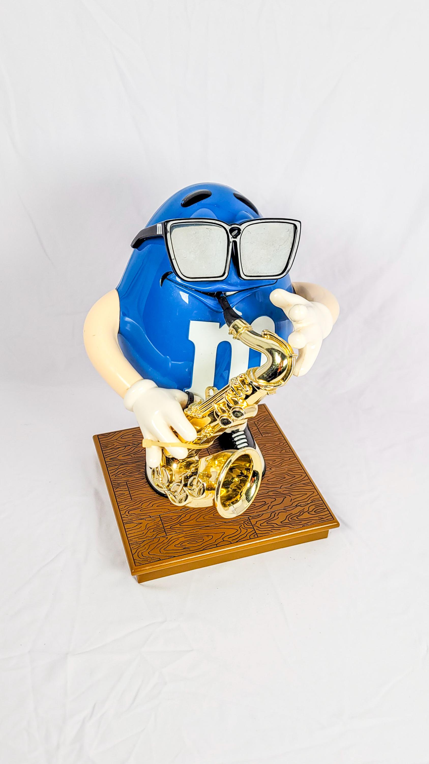 20.m&m's ガムボールマシーンディスペンサー サックス 青 90's Blue
