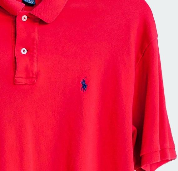 Ralph Lauren Red Polo 100% Cotton Men's Short Sle… - image 4