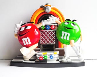 90s M&M Jukebox Gumball Machine Character Candy Dispenser | Gift for Kids