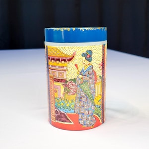 Chinese Tea Tin Caddy: Asian Oriental Design, Tea Storage