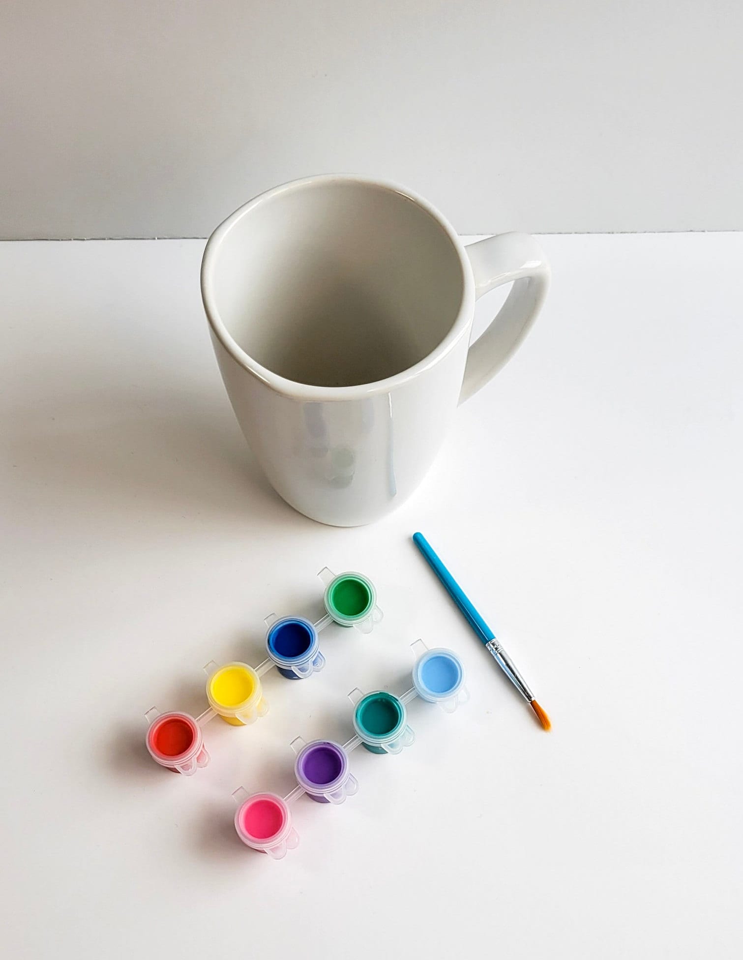 DIY Kit Paint Your Own Coffee Mug Includes Mug, Paints, Brush, and