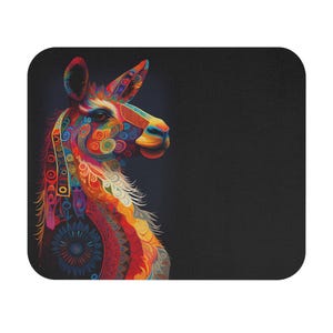 Colorful Llama Mousepad, Cute Llama Gift for Her Llama Lovers Alpaca Mousepad Colorful Alpaca Alpaca Gift, Cute Mousepad, Alpaca Accessories