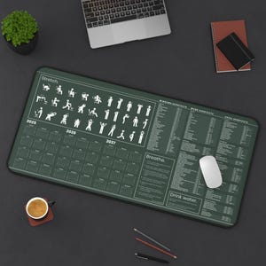 Premium X-Large Desk Mat, Conference Call Bingo, Excel Word Windows Shortcuts, Employee Gift, Desk Accessories, Home Office, Coworker Gift