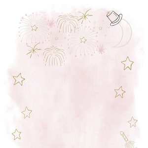 Download digitale, cancelleria di Capodanno, Invito, Festa di Capodanno, Felice anno nuovo, Carta da lettere, Risoluzione di Capodanno, Sfondo, Modello