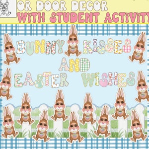 April Bulletin Board Door Decor Student Activity Easter Bunny Spring