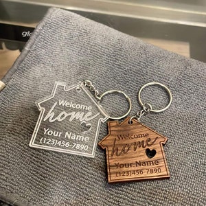 Personalized Realtor Closing Gift Key Chains - Custom Home Keychains for New Homeowners - Housewarming Gift