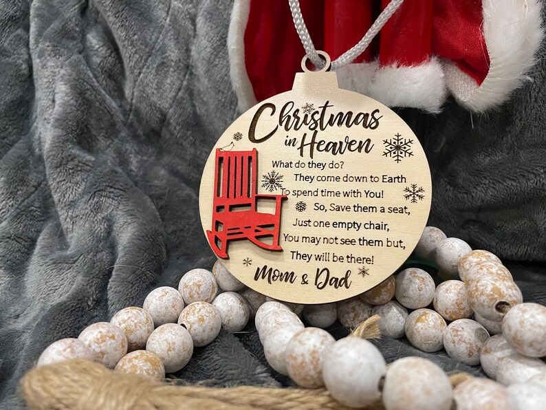 Christmas in Heaven Memorial Ornament Remembrance Christmas Etsy