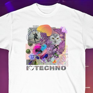 I Love Techno #1 Men&#39;s/Unisex T-shirt - rave, festival