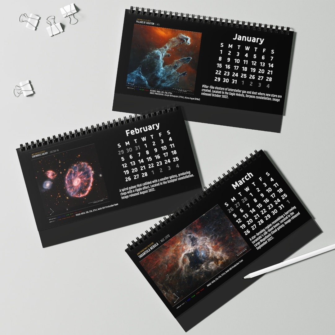 2023 Space Facts Calendar nasa's James Webb Space - Etsy