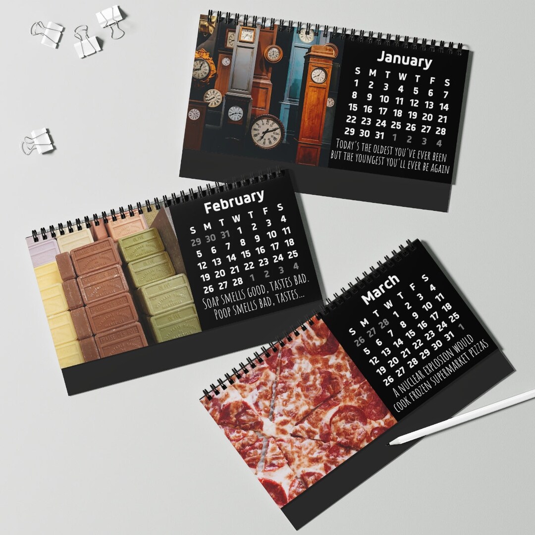 2023 Shower Thoughts Funny Desk Calendar Etsy
