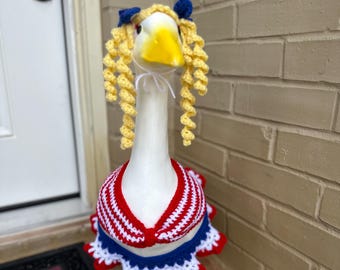 Crochet 4th Of July Outfit for Porch Goose – American Decor