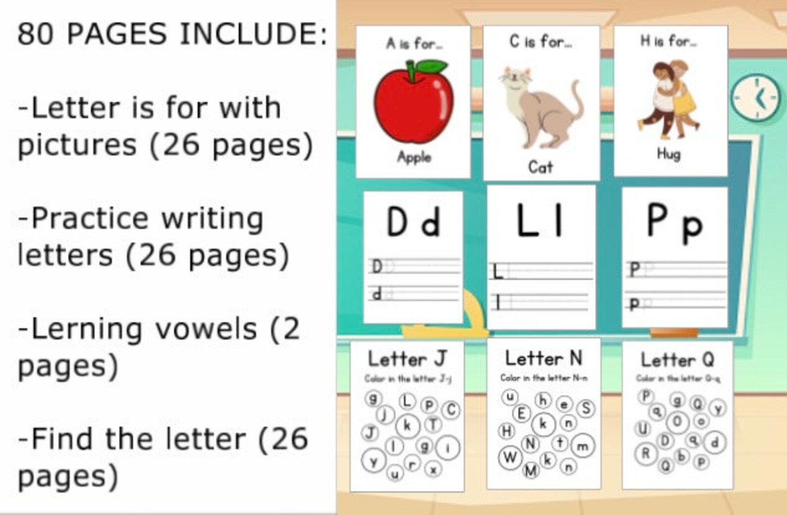 KIDS LEARNING PRINTABLES -kids Alphabet and Letters - Kids Alphabet ...