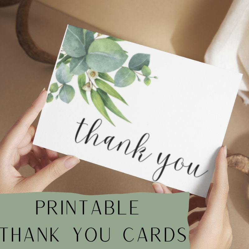 PRINTABLE CARDS Printable Thank You Cards Simple Floral Thank You Cards PRINTABLE CARDS Printable Thank You Cards Simple Floral Thank You Cards