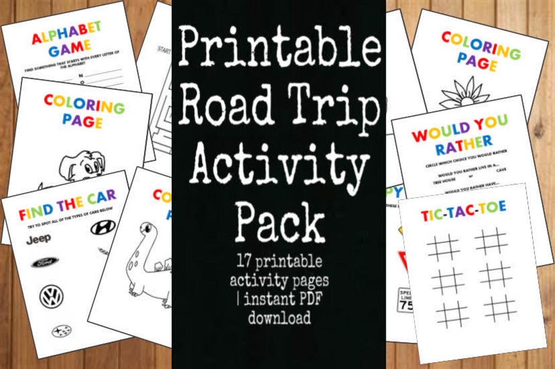 KIDS CAR GAMES / Road Trip Activities / Printable Kids Car Games / Road Trip Games Printable ...