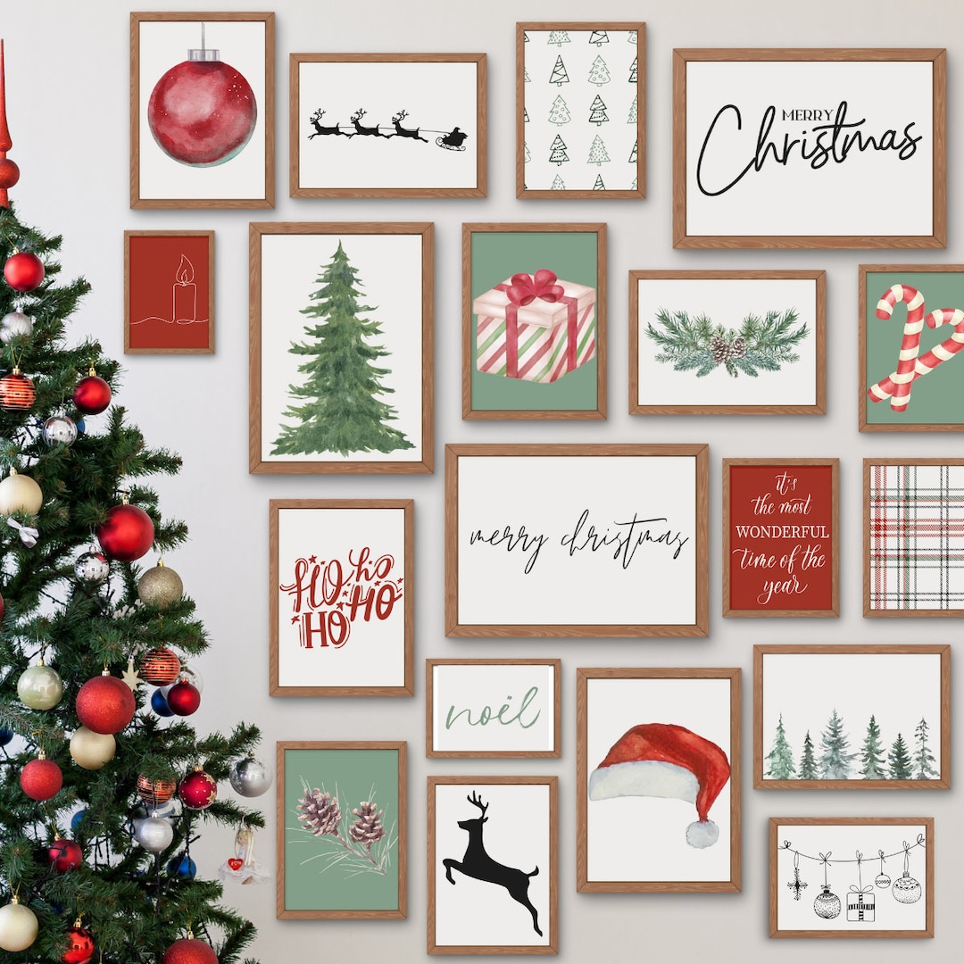 CHRISTMAS WALL ART / Printable Christmas Wall Art / Printable Christmas ...