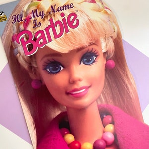 Vintage Golden Super Shape Barbie Book: Hi, My Name is Barbie 1994