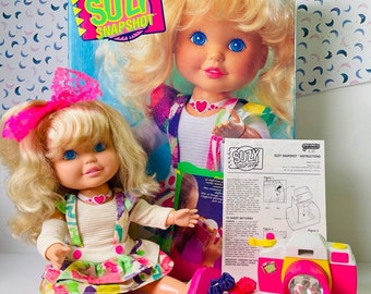 RARE! Suzy Snapshot Doll 1991 COMPLETE // Vintage Galoob 90s Suzy Snapshot Doll with Box & Accessories // Camera Posable Doll // 1990s