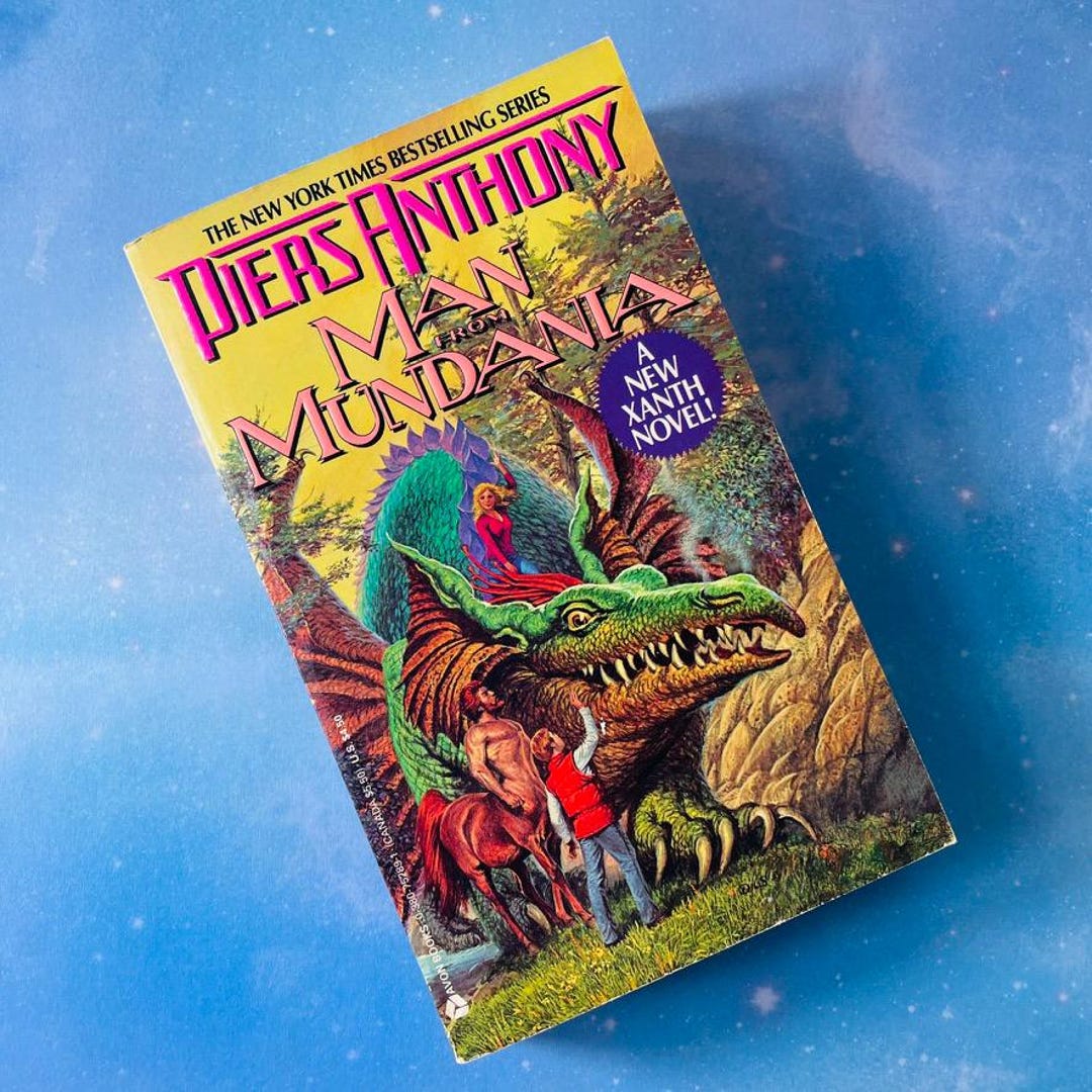 Xanth Covers Man From Mundania by Piers Anthony 1989 Xanth Novel 12 // AVON Fantasy ...