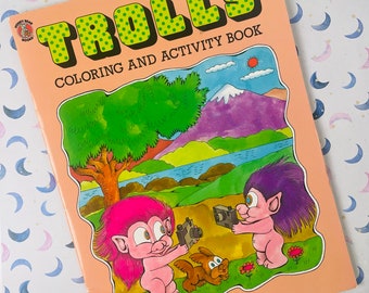 Vintage Coloring and Activity Book: Trolls 1992 Honey Bear Books