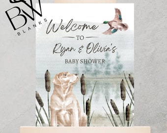Duck Hunting Baby Shower Welcome Sign | Printable Baby Shower Welcome Sign | Duck Hunting Baby Shower | Duck Hunting Baby Shower Printable