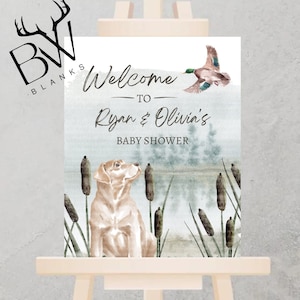 Duck Hunting Baby Shower Welcome Sign | Printable Baby Shower Welcome Sign | Duck Hunting Baby Shower | Duck Hunting Baby Shower Printable