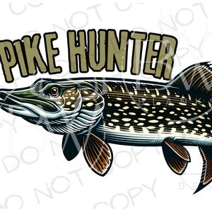 Pike Fishing PNG | Digital Download | Pike Fishing Sublimation PNG | Fishing Sublimation PNG | Northern Pike Sublimation | Pike png