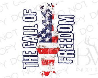 Der Ruf der Freiheit PNG | Digitaler Download | Entenanruf Sublimation PNG | Ente PNG | Entenjagd Sublimation png | Viertel des Juli als png