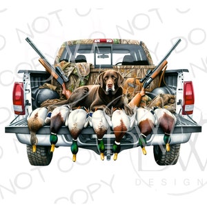 Entenjagdtruck PNG | Digitaler Download | Entenjagd Sublimation PNG | Jagdhund Sublimation PNG | Duck Hunter Sublimations png