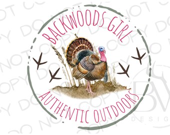Backwoods Girl Caza de pavo PNG / Descarga digital / Caza de pavo PNG / Sublimación de cazador de pavo PNG / Sublimación de pavo salvaje png