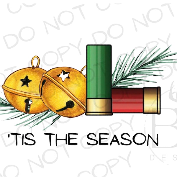 Jingle Bells & Shotgun Shells PNG | Digital Download | Christmas Deer Hunting PNG | Deer Sublimation PNG | Christmas Sublimation