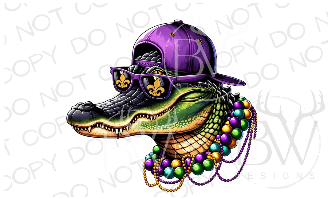 mardi gras gator shirt