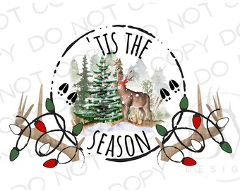 Christmas Deer PNG | Digital Download | Christmas Deer Hunting PNG | Deer Sublimation PNG | Christmas Sublimation | Deer Hunting png