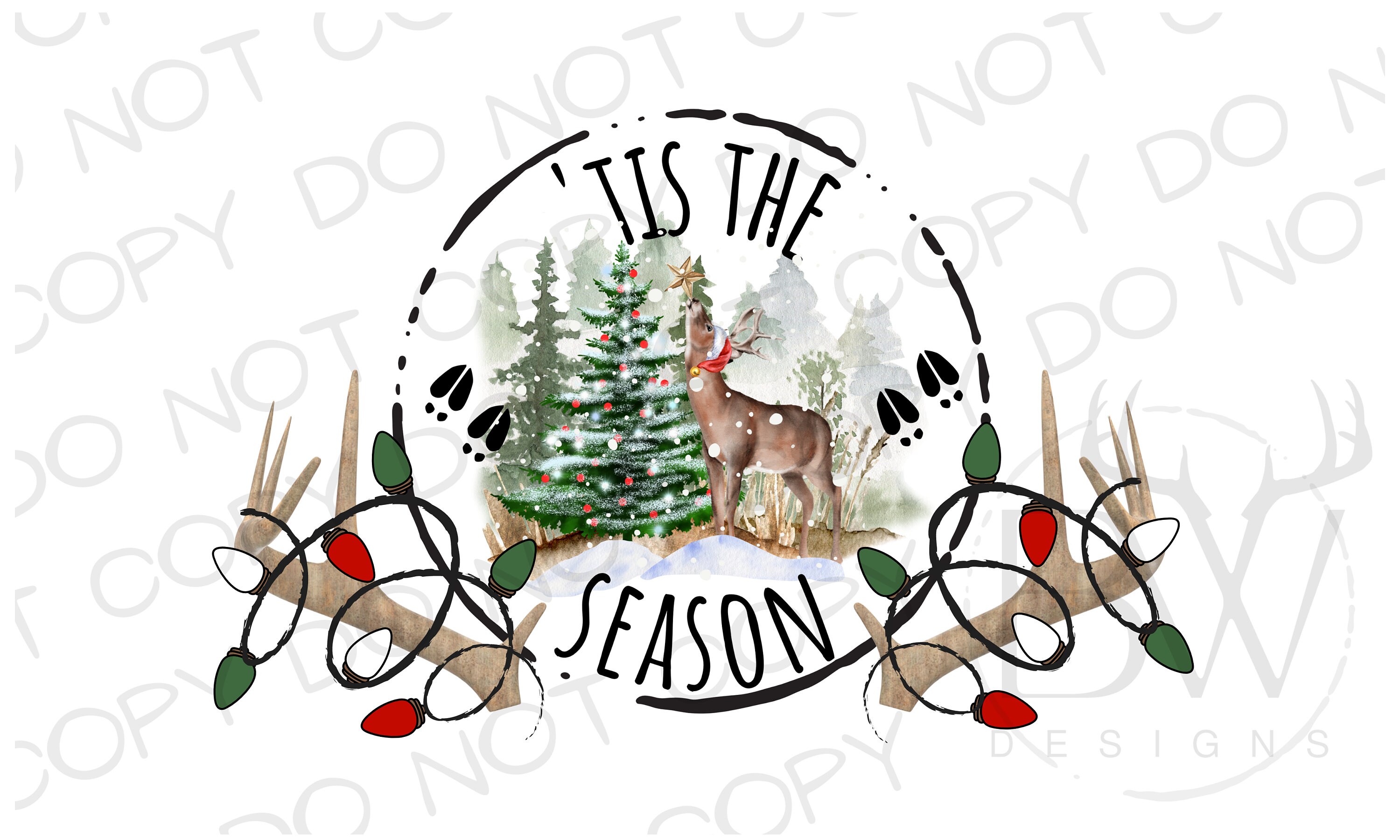Christmas Deer PNG Digital Download Christmas Deer Hunting - Etsy
