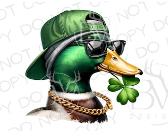 Dia de São Patrício Pato-real PNG | Sublimação PNG do Dia de São Patrício | Sublimação de caça ao pato png | Dia de São Patrício png | Pato-real png