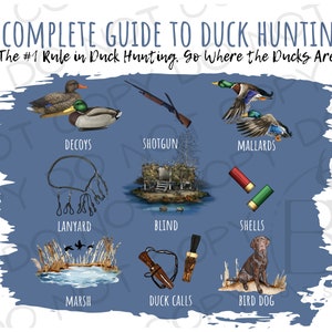 Ein vollständiger Handbuch zur Entenjagd PNG | Digitaler Download | Entenjagd Sublimation PNG | Ente blind PNG | Duck Hunter Sublimations png