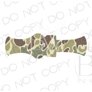 Oldschool Camo Duck Call PNG | Digitale download | Eendenjacht sublimatie PNG | Sublimatie van de jacht | Camo-sublimatie PNG