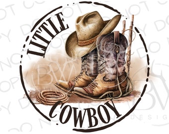 Little Cowboy PNG | Digital Download | Cowboy Sublimation PNG | Farm Sublimation png | Rancher Sublimation png | Western Sublimation