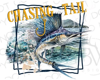 Saltwater Fishing PNG | Digital Download | Fishing Sublimation PNG | Saltwater PNG | Saltwater Sublimation png | Sailfish png
