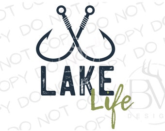 Lake Life PNG | Digital Download | Large Mouth Bass Sublimation PNG | Fishing Sublimation PNG | Bass Fishing png | Fishing Reel png