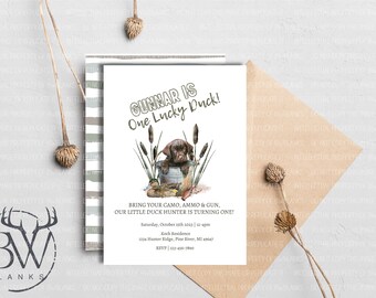 Duck Hunting Birthday Invitation | Printable Mallard Duck Invitation | Hunting Birthday Invitation | Duck Hunting Birthday Printable