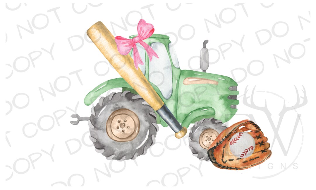 Baseball Tractor PNG Digital Download Baseball Sublimation PNG Tractor