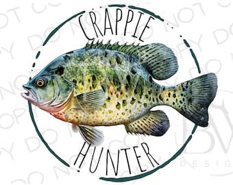 Crappie Hunter PNG | Digitale download | Crappie visserij sublimatie PNG | Vissen sublimatie PNG | Cappie Fish Sublimatie png| Crappie png
