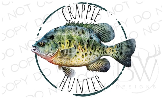 Crappie Hunter PNG | Digital Download | Crappie Fishing Sublimation PNG | Fishing Sublimation PNG | Cappie Fish Sublimation png| Crappie png