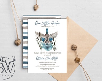 Duck Hunting Baby Shower Invitation | Printable Mallard Duck Invitation | Hunting Baby Shower Invitation | Duck Hunting Printable Invitation