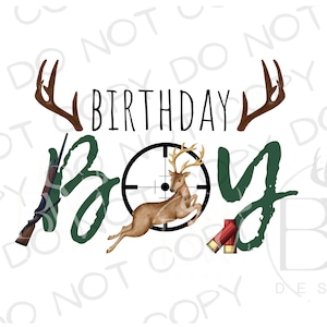 Hirsch jagen Geburtstag PNG | Digitaler Download | Hirsch jagen Sublimation PNG | Hirsch jagen Erster Geburtstag png | Jagdgeburtstag