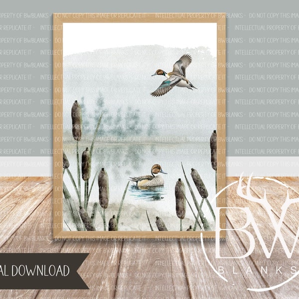 Duck Hunting Nursery Wall Art | Mallard Duck Nursery Print | Duck Hunting Nursery Decor | Hunting Wall Art | Digital Download | Pintail Duck