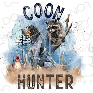 Coon Jäger Sublimation PNG | Digitaler Download | Jagdhund Sublimation PNG | Coonhound Sublimation PNG | Jagdhund png | Bluetick png